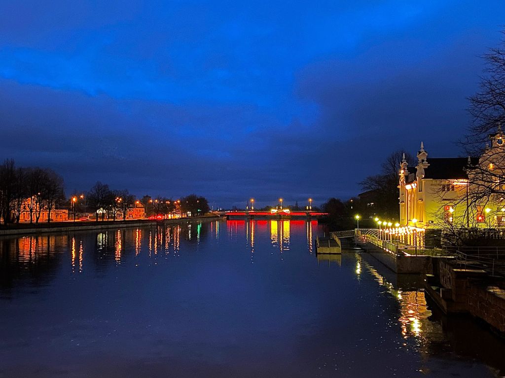 The beauty of Liepaja, Latvia at night