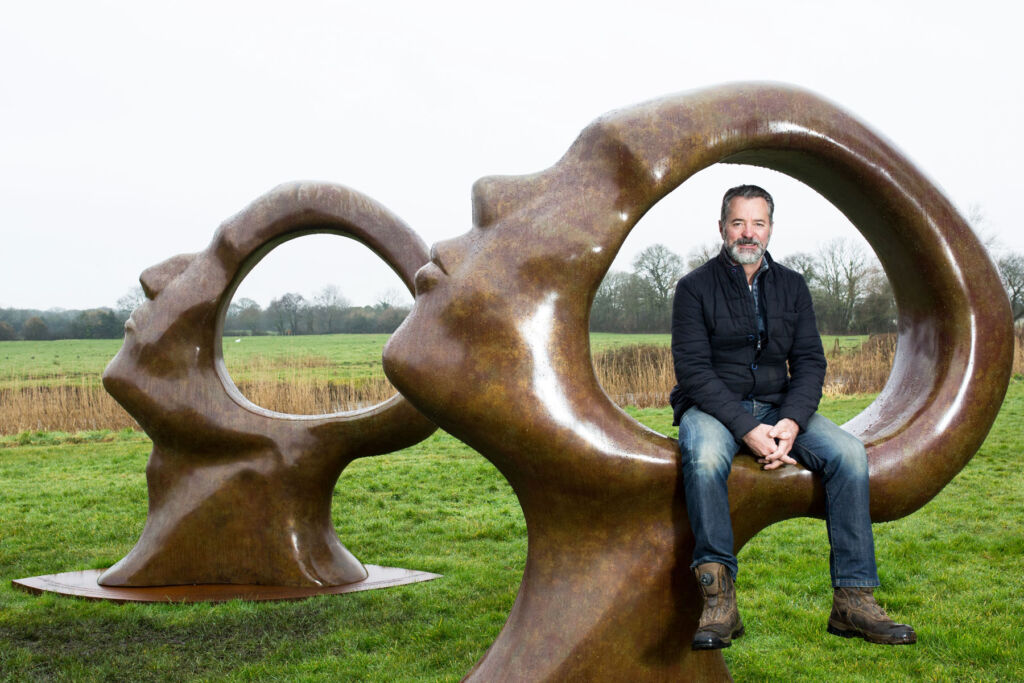 British Sculptor Simon-Gudgeon with Search for Enlightenment