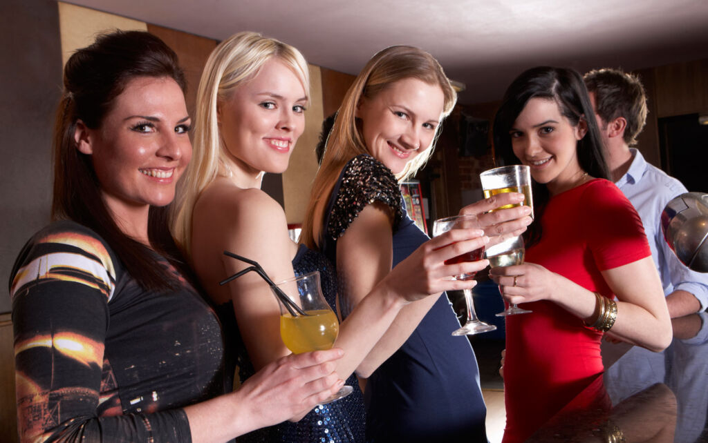 Group of ladies enjoying a drink