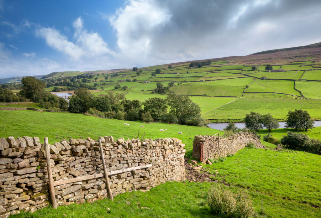 Picturesque farmland in North Lancashire