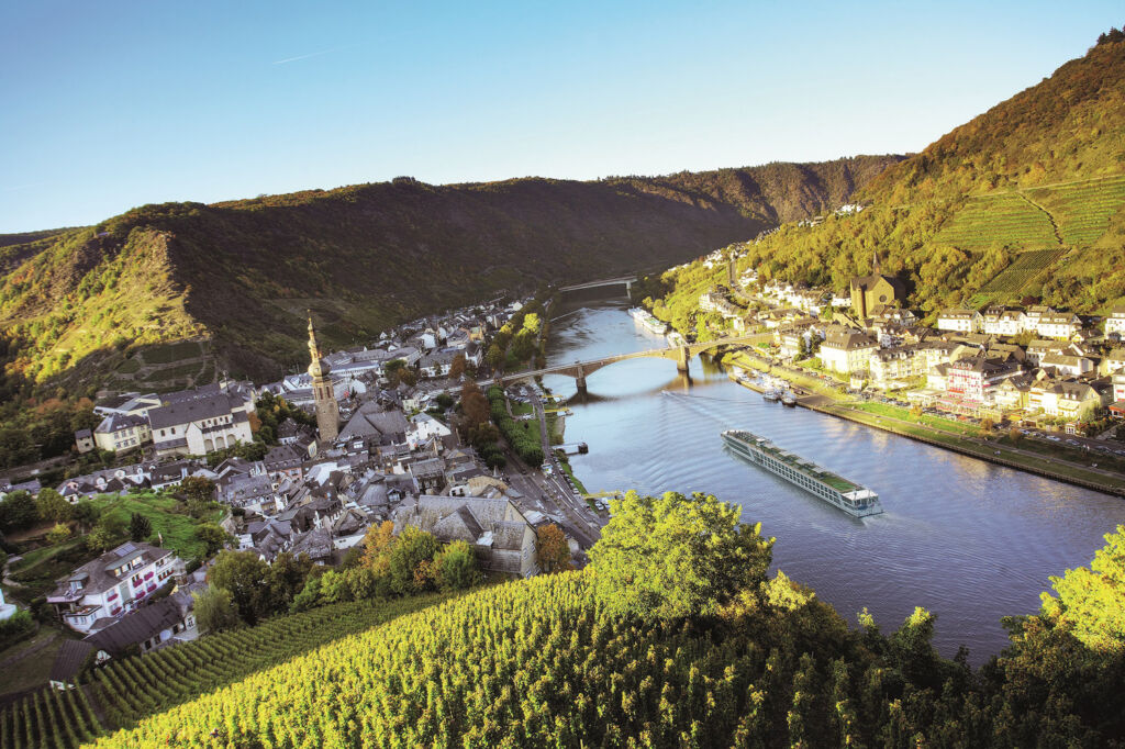 River cruising through a valley