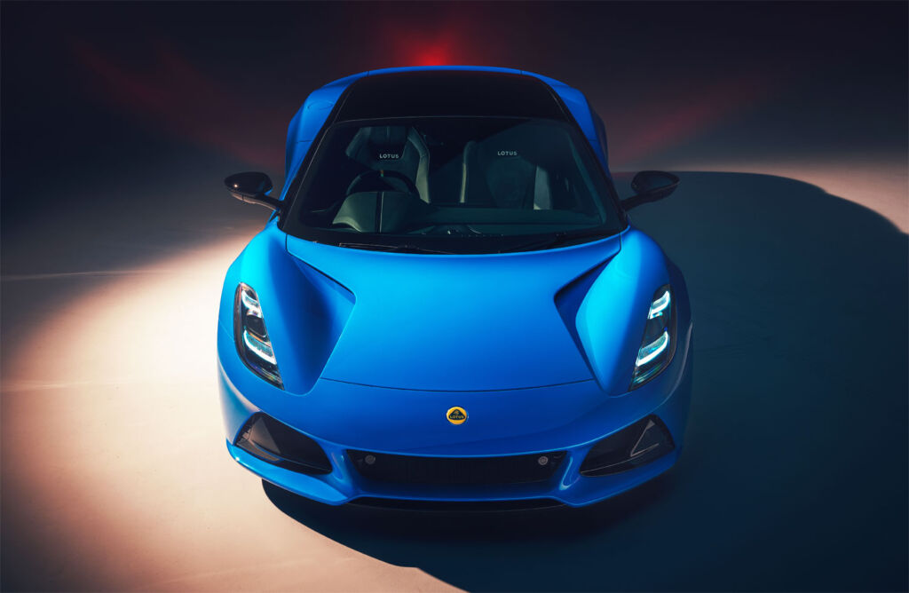 A render of the Lotus Emira from the front