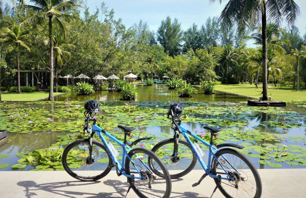 Bikes ready to be ridden at the resort