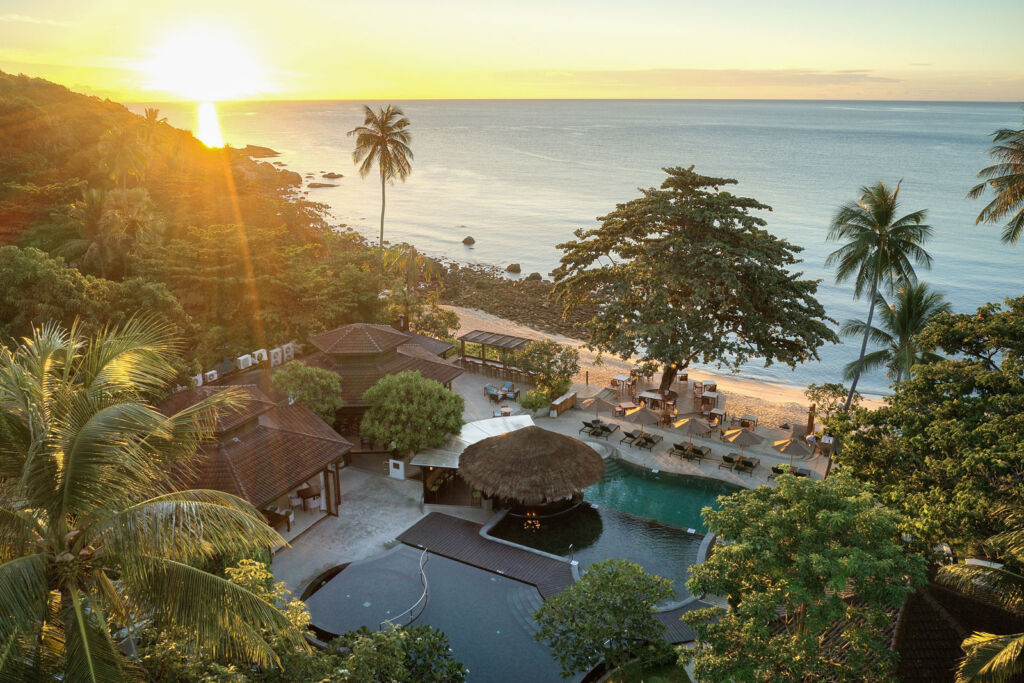 SAii Koh Samui Bophut viewed from above at sunset