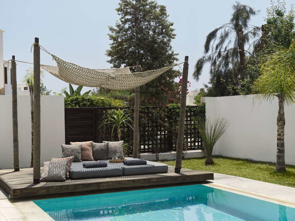 The private pool at one of the one bedroom suites