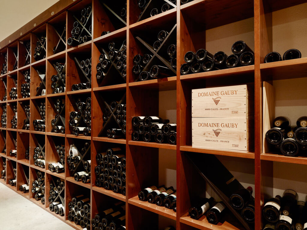 Inside Leonard's well -stocked wine cellar