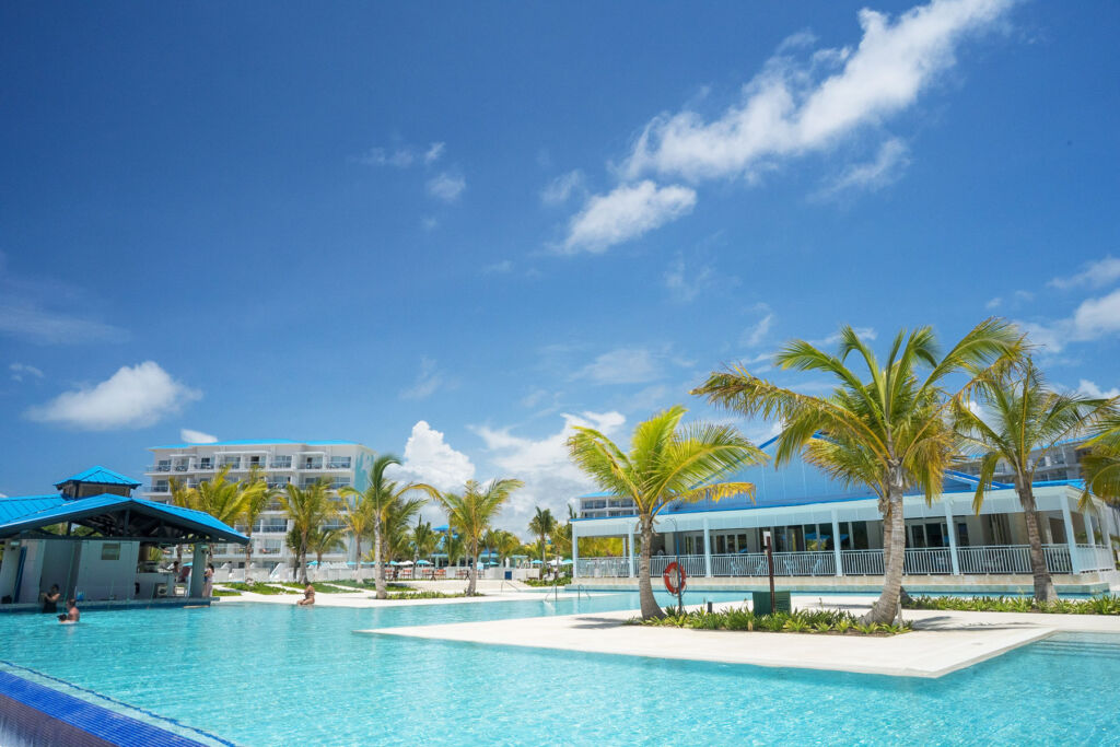 The resort's large outdoor swimming pool