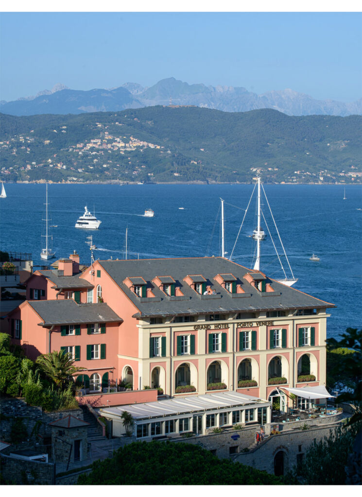 A photograph of the hotel's exterior