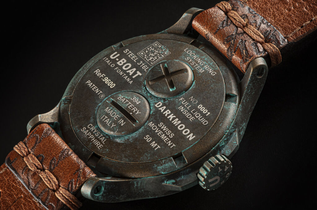 The rear of the watch