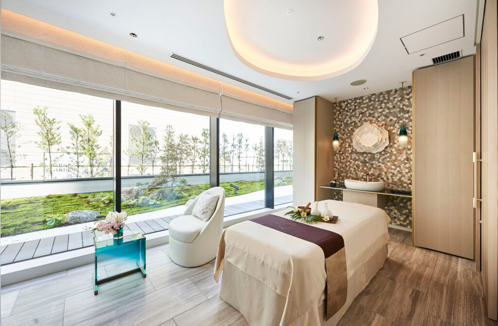 Inside one of the spa treatment rooms