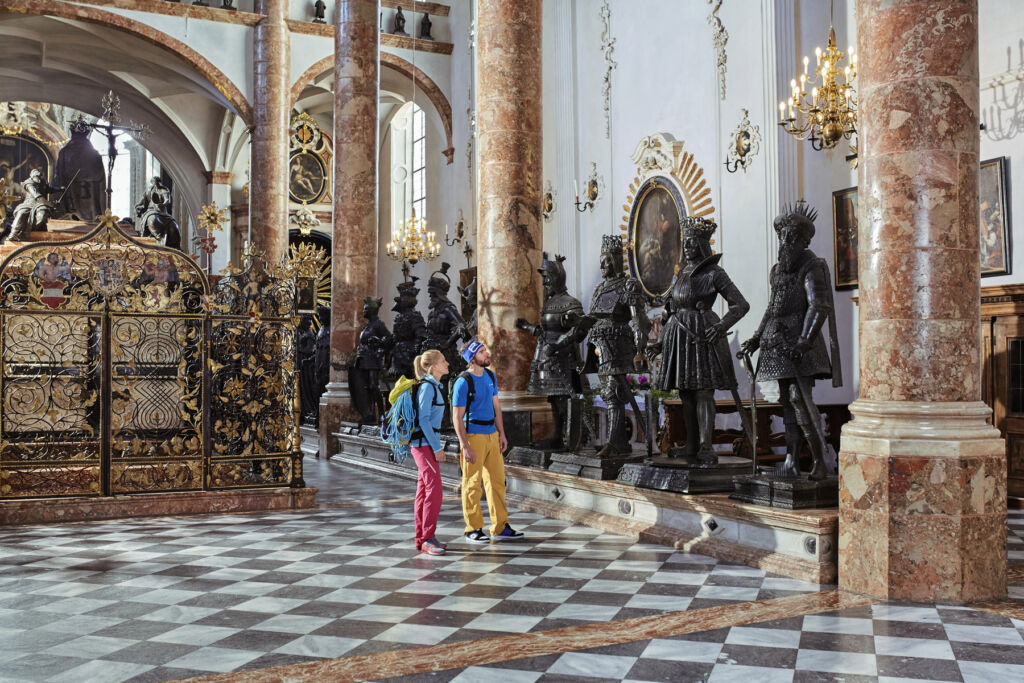 People admiring the architecture inside the Court Church
