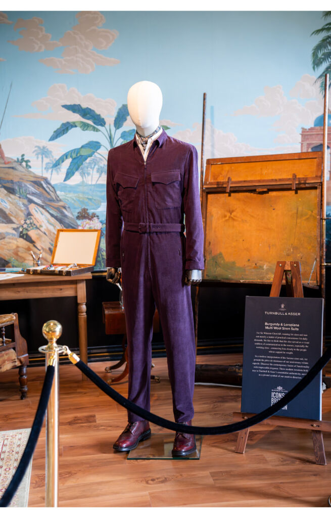 A boiler suit in a purple colour