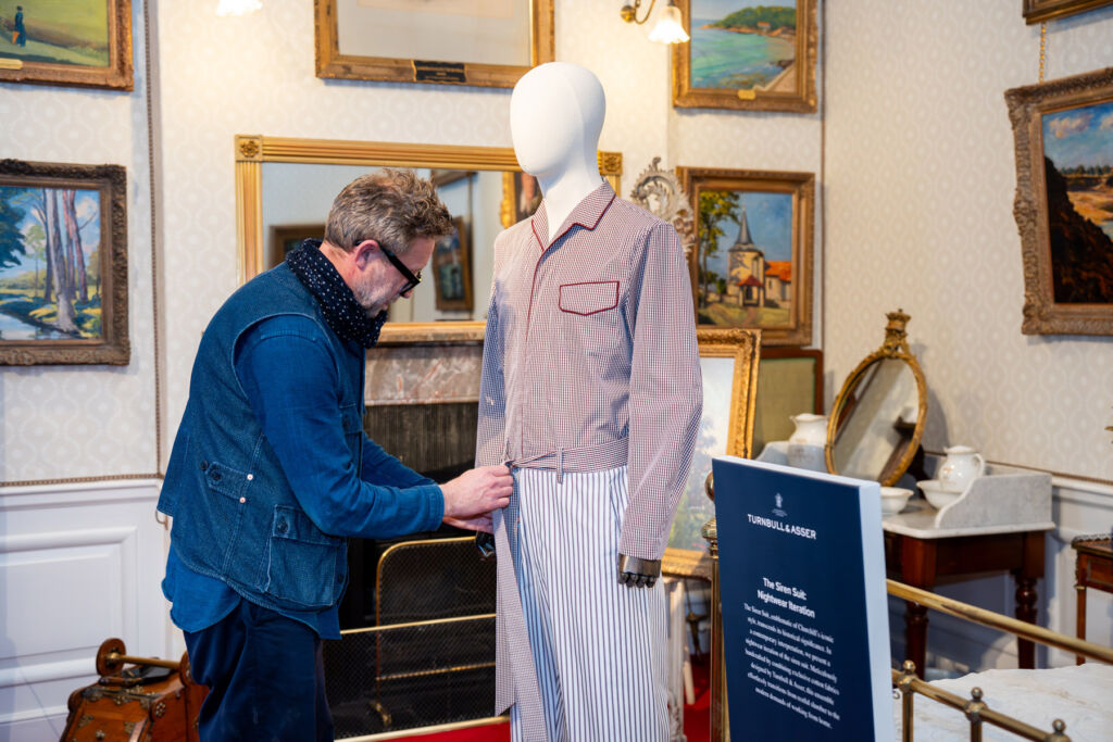 The former Prime Minister's nightwear being readied for display