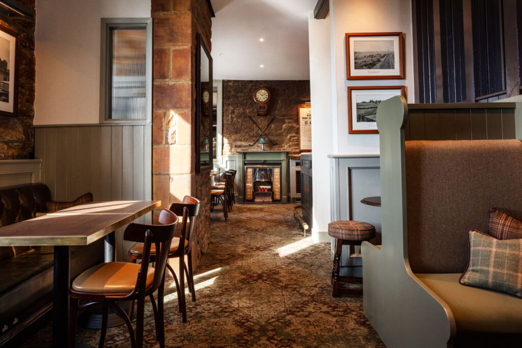 A photograph looking through the inn's interior