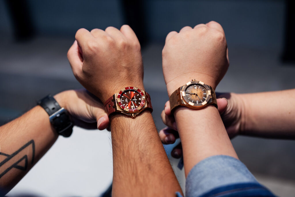 Guests showing their watches