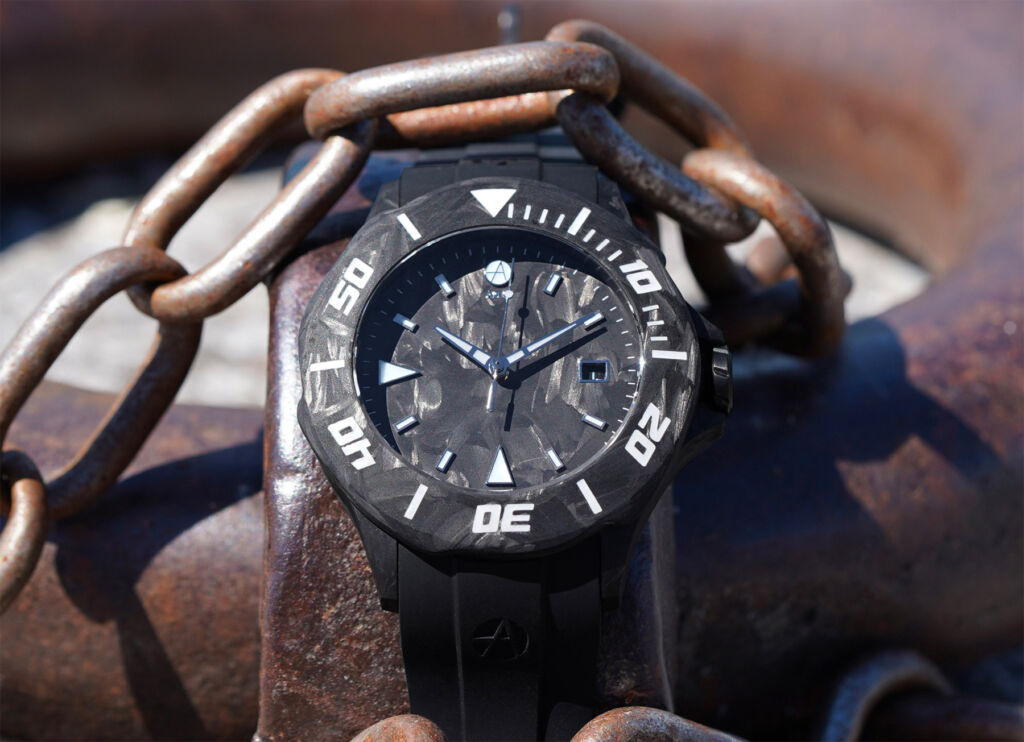 The black carbon version in the watch collection