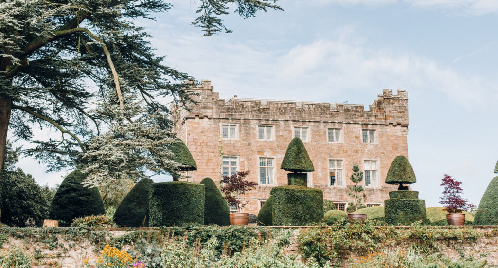 An exterior photograph of the country house