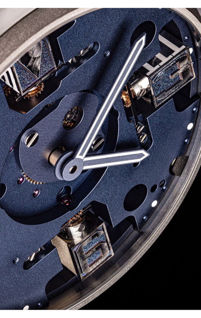 A close up view showing the unique elements on the GYRO dial