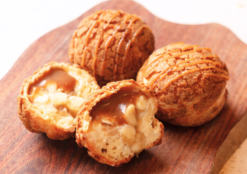 Four pieces of Banoffee Choux