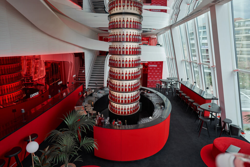 The interior of the lounge in Cannes