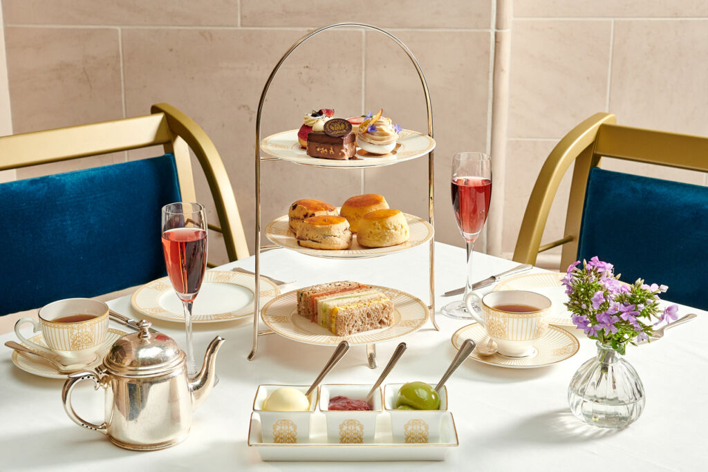 The Afternoon tea set out on a table