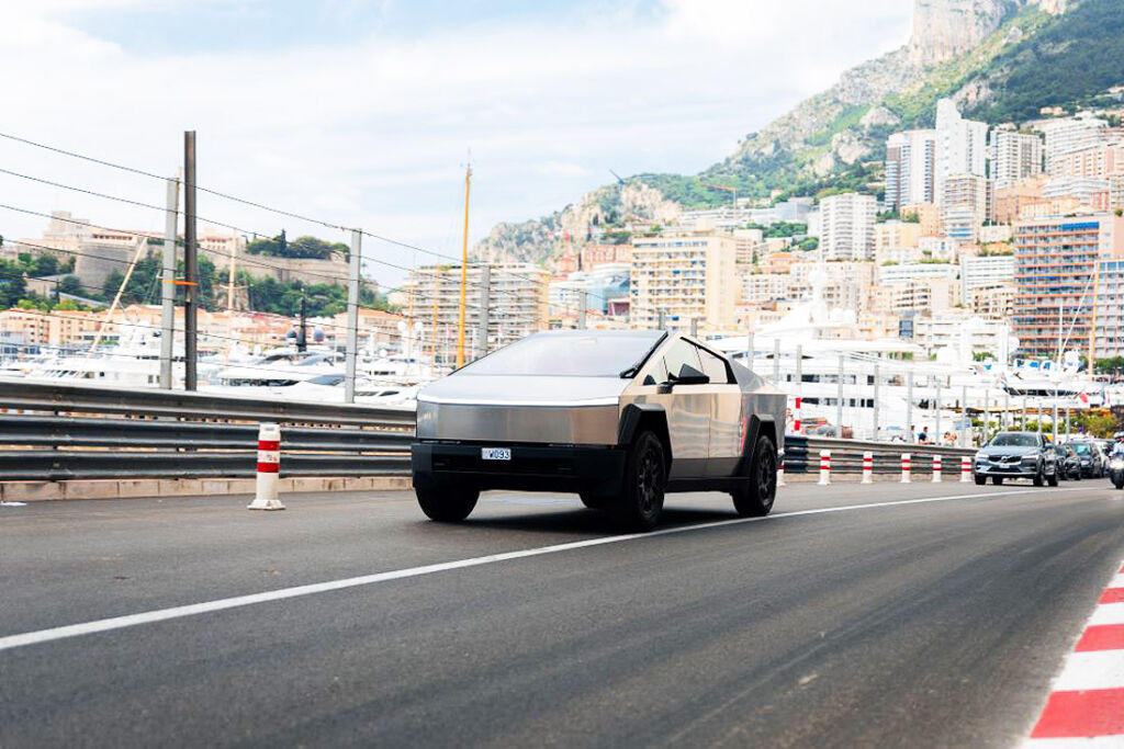 Prince Albert II of Monaco Gives Tesla's Cybertruck its First European Trial