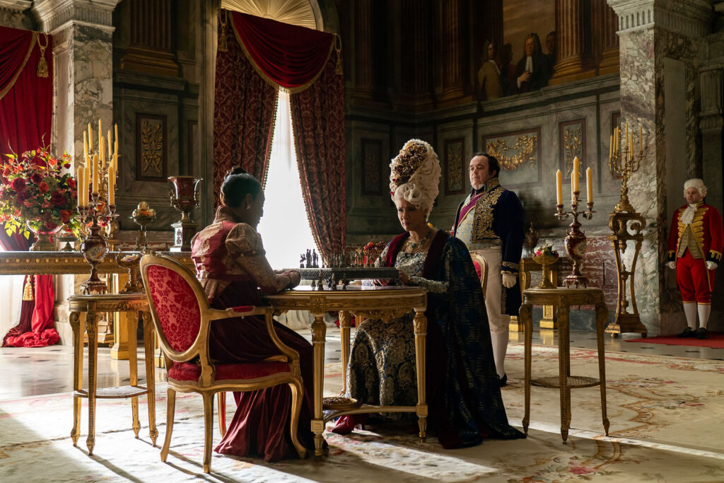 A scene from the TV series showing the drawing room