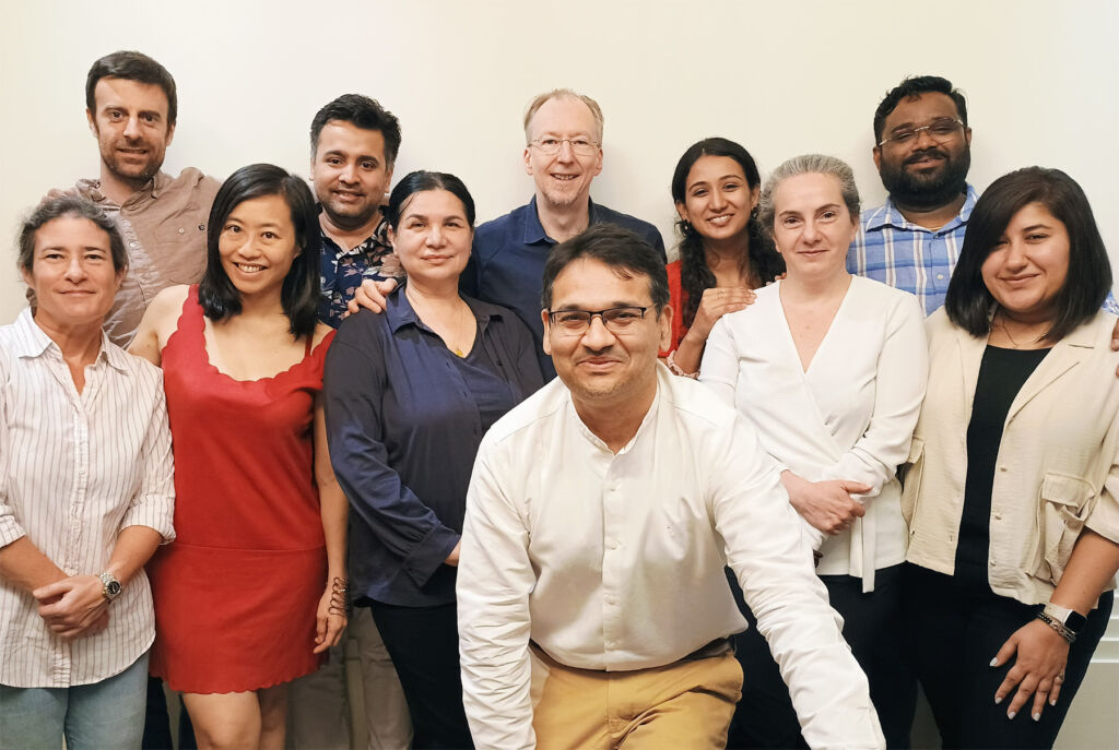 A group photograph with L Nitin Chordia front and centre