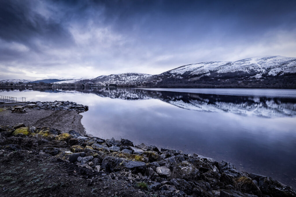 The shore of the loch in Winter