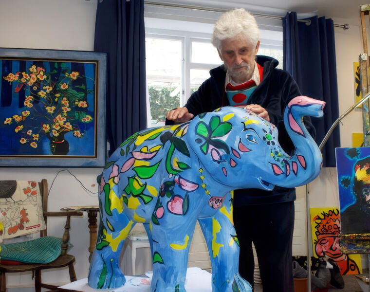 Philip Sutton RA's "Ponty" Leads the Herd at Weldmar's 'Stampede By The Sea'