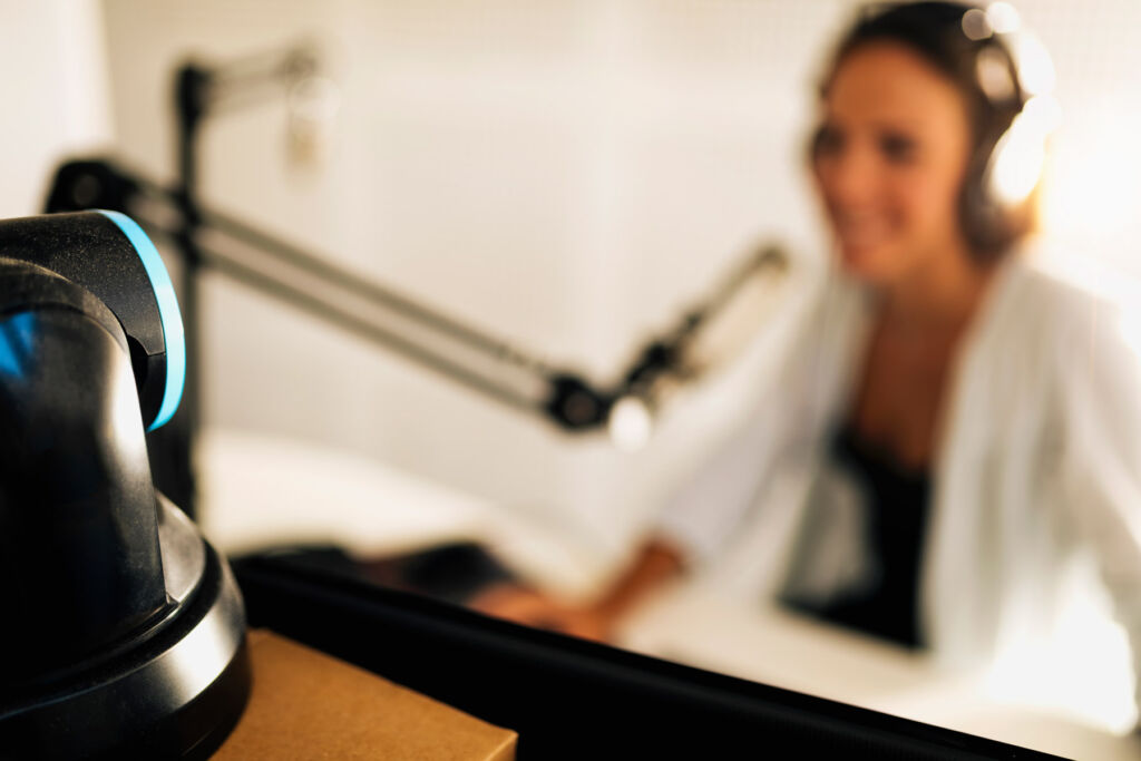 A woman working in a dedicated studio