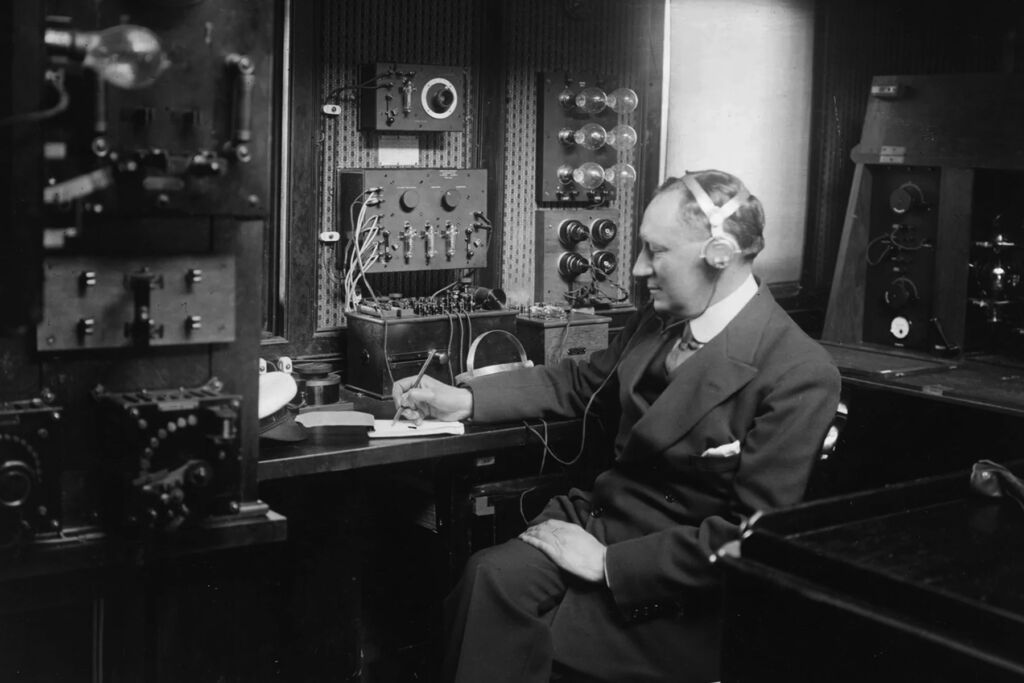 The great inventor at his desk