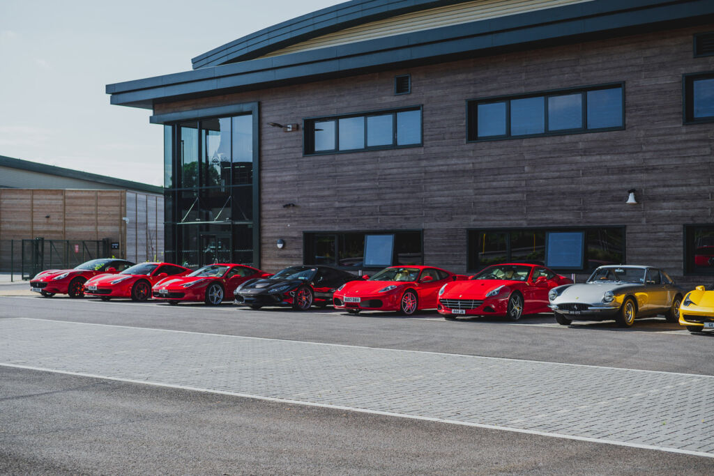 High-value cars outside the newly opened facilty