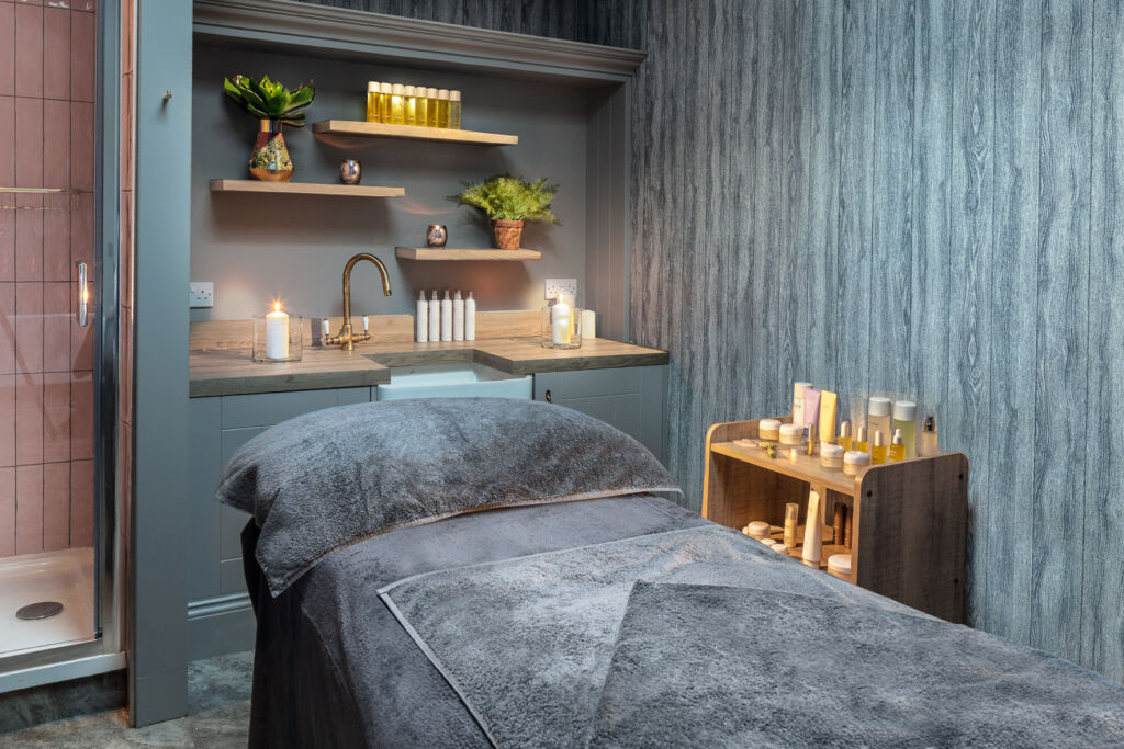 Inside one of the spa treatment rooms