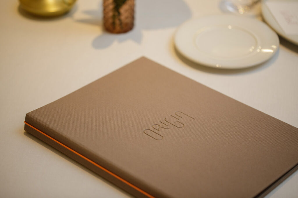 The menu ready to be read at a table