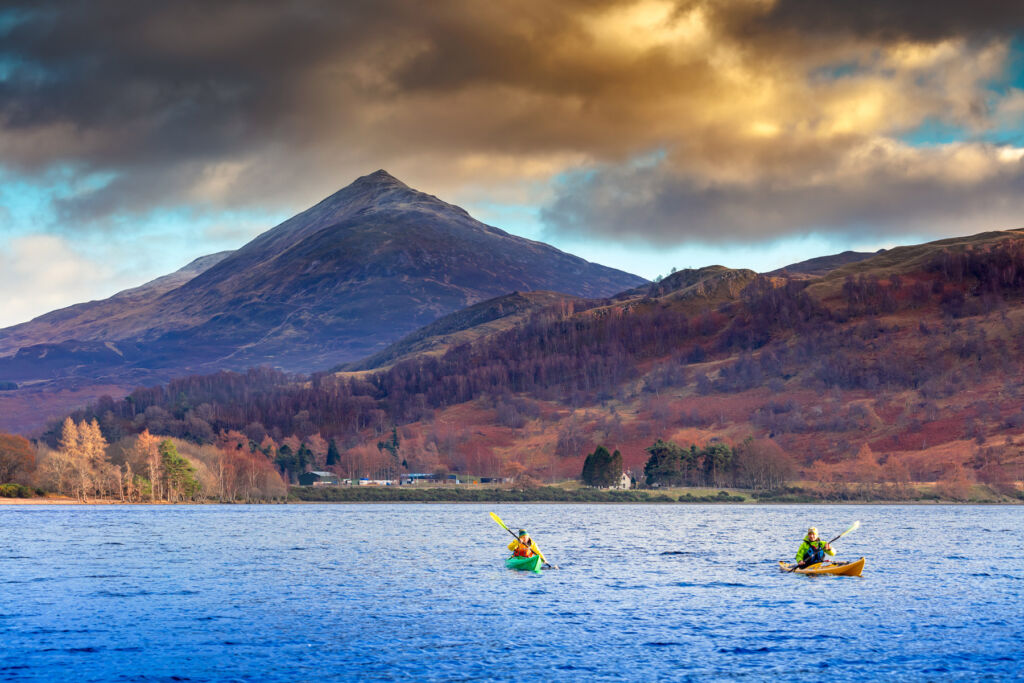 Two kayakers enjoying the incredible scenery