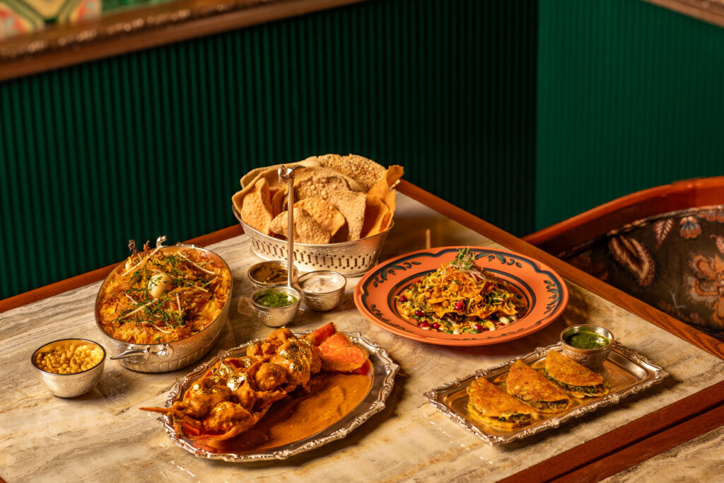 A selection of dishes on a table