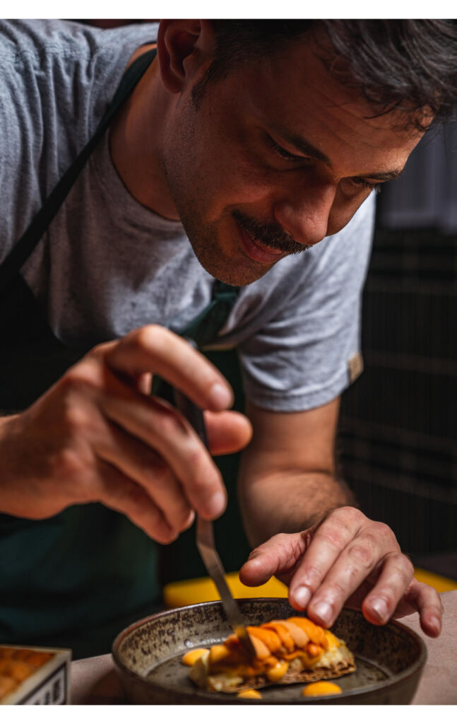 Chef Antonio preparing a dish