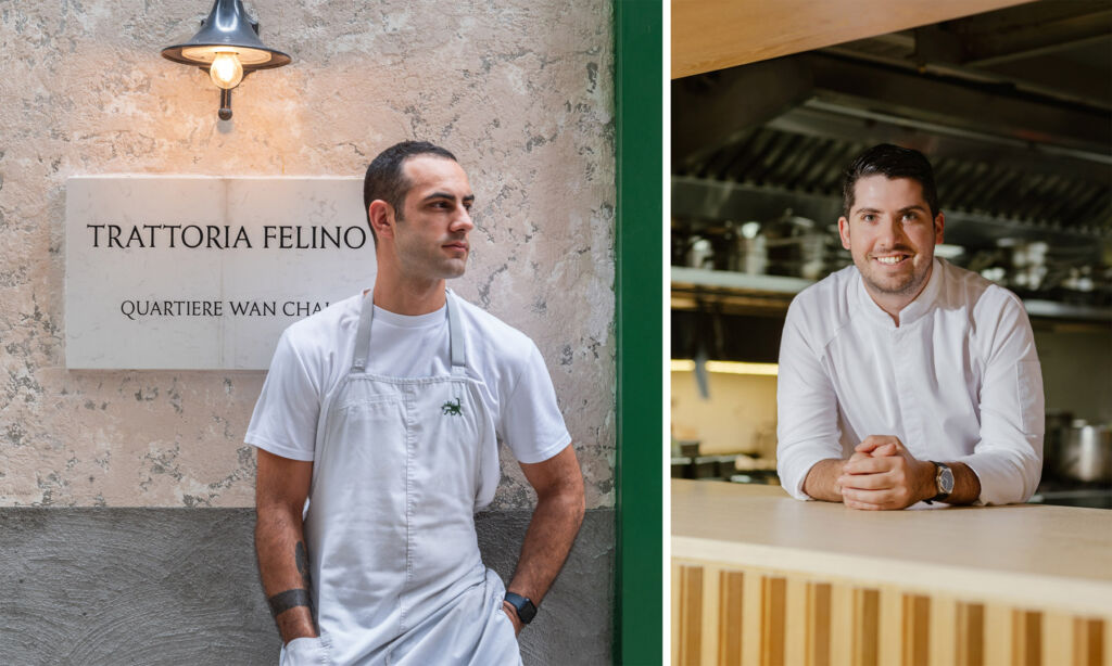 Photographs of Chef Loic Portalier and Chef Marcello Scognamiglio