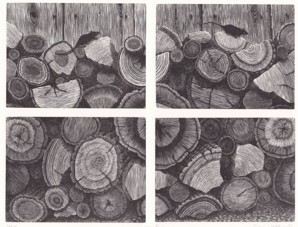 Geri Waddington's Log Pile artwork