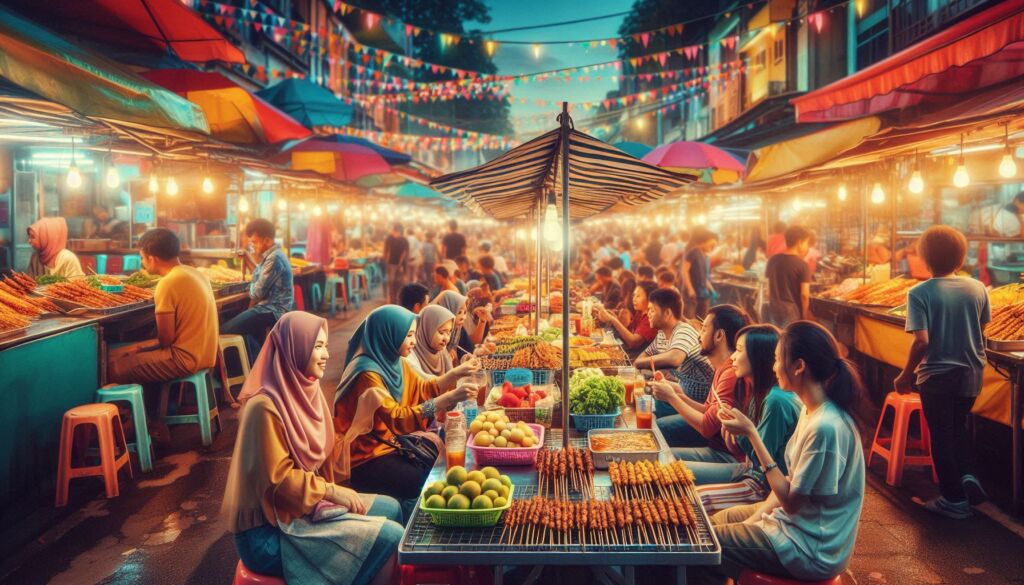 Hawker stalls in Malaysia