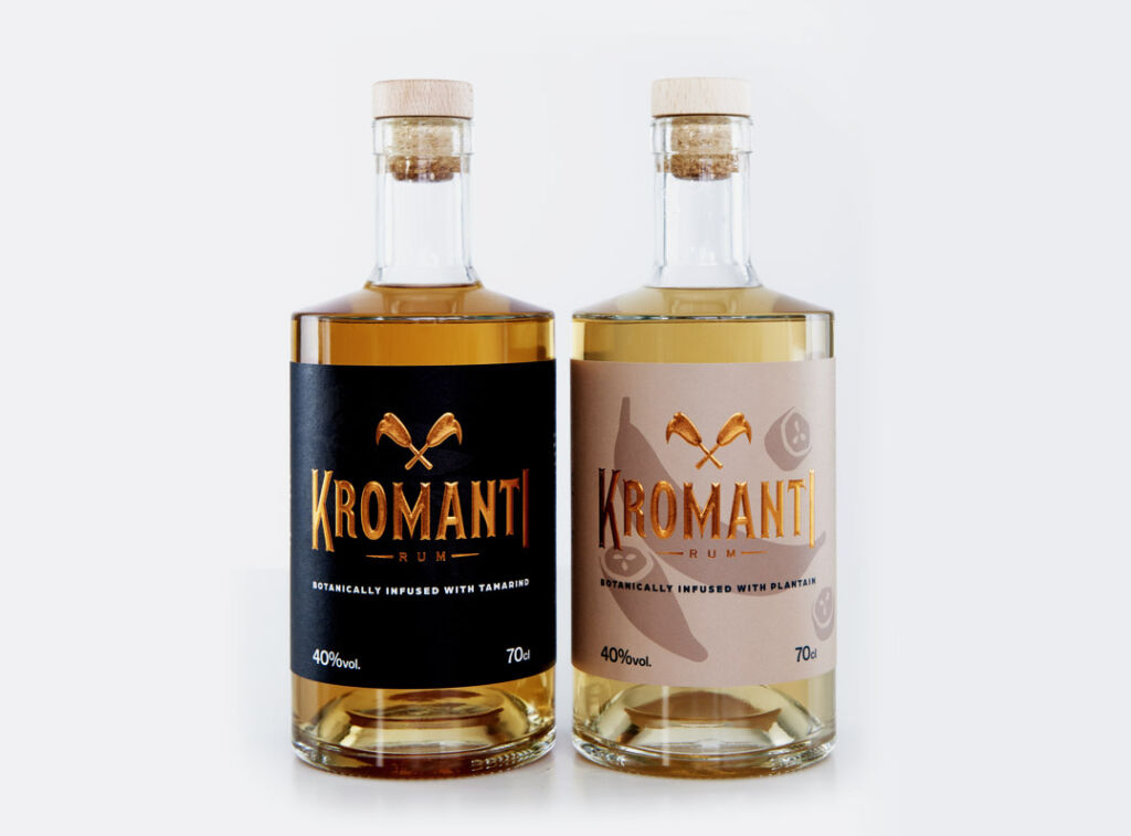 The two rum flavours produced by the father and daughter team