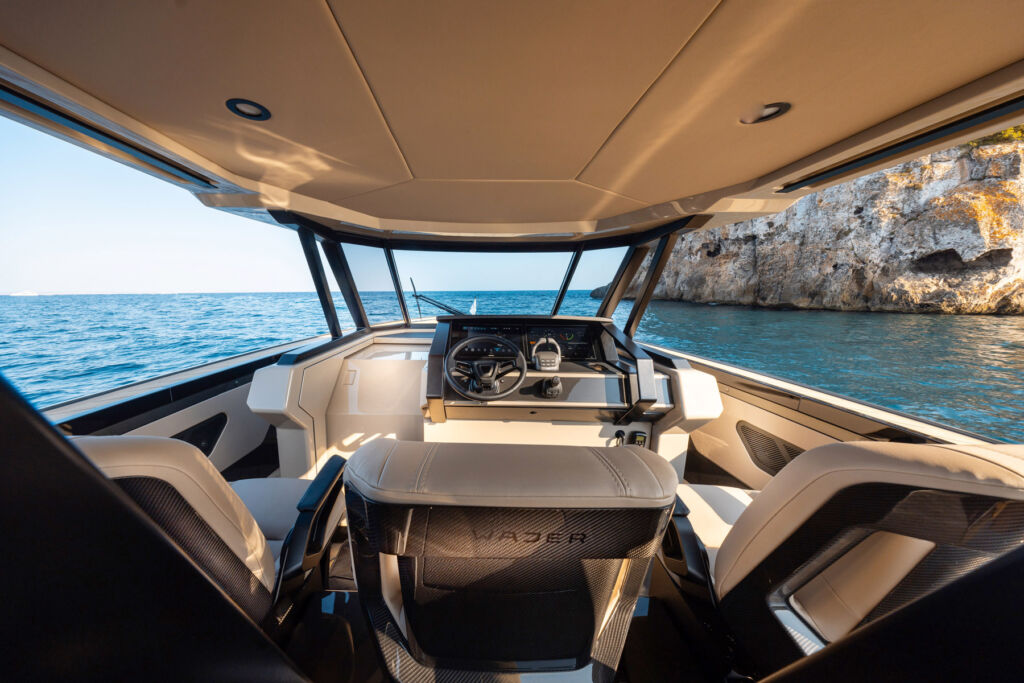 A view of the cockpit cabin