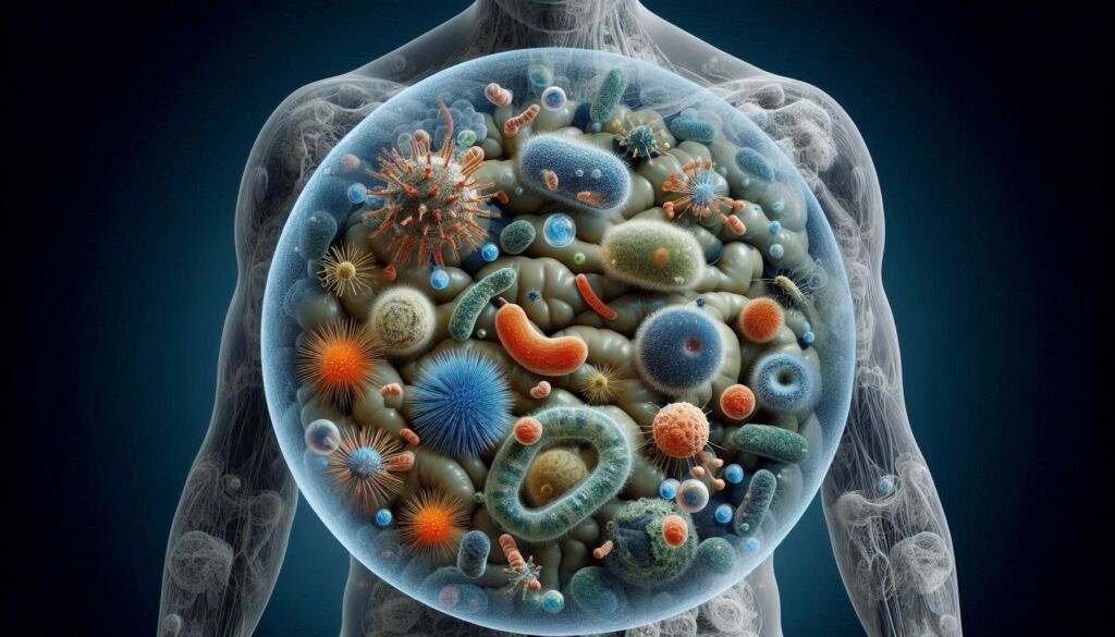 Microorganisms in a human body