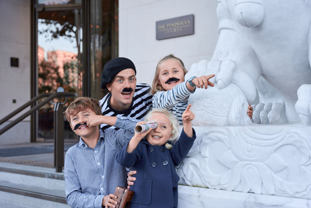 A family on an adventure in London