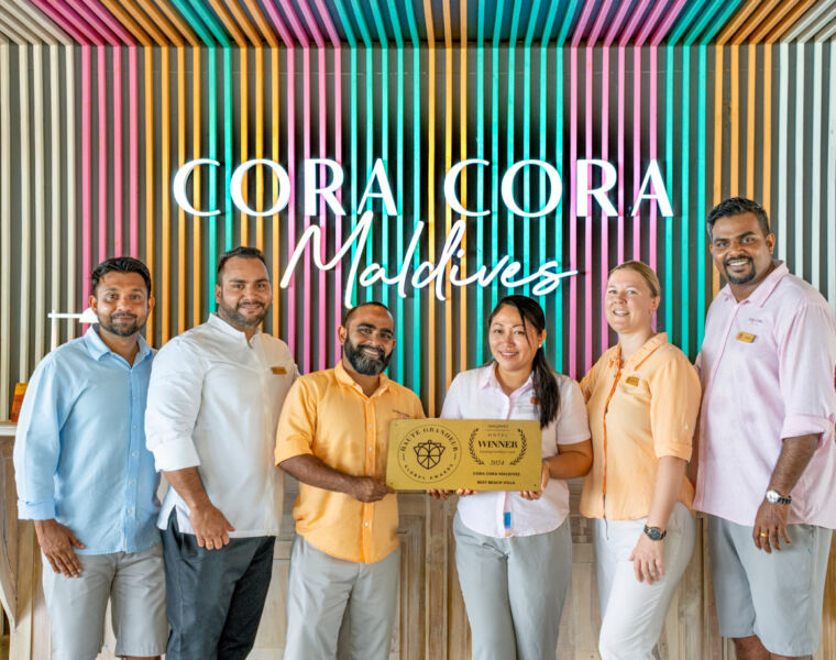 Triple Win for Cora Cora Maldives at Haute Grandeur Global Hotel Awards 2024