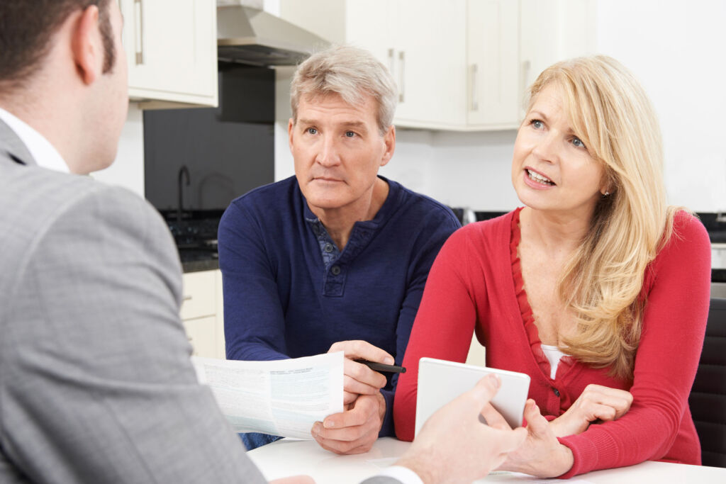 A couple getting financial advice