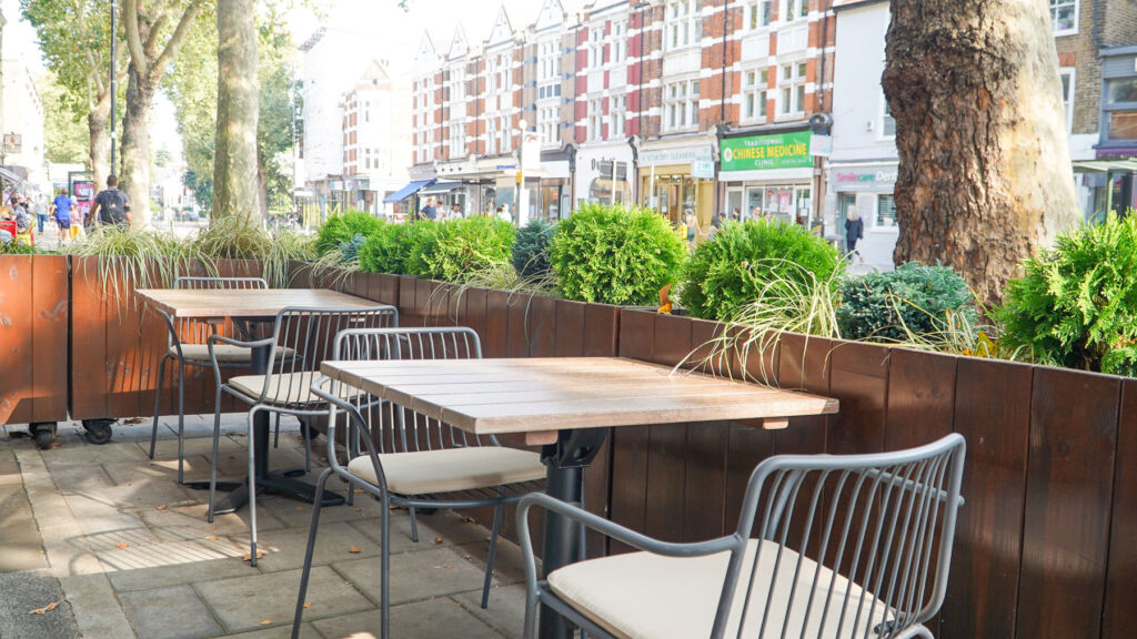 Tables on the terrace