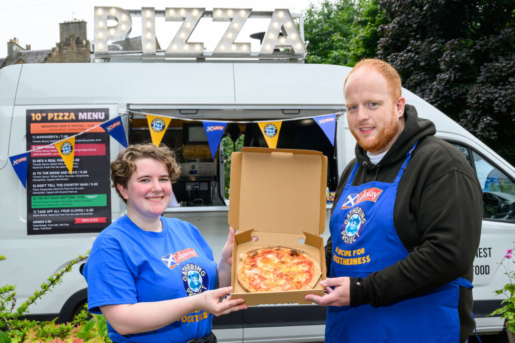 Two of the volunteers who offered their time to help the community