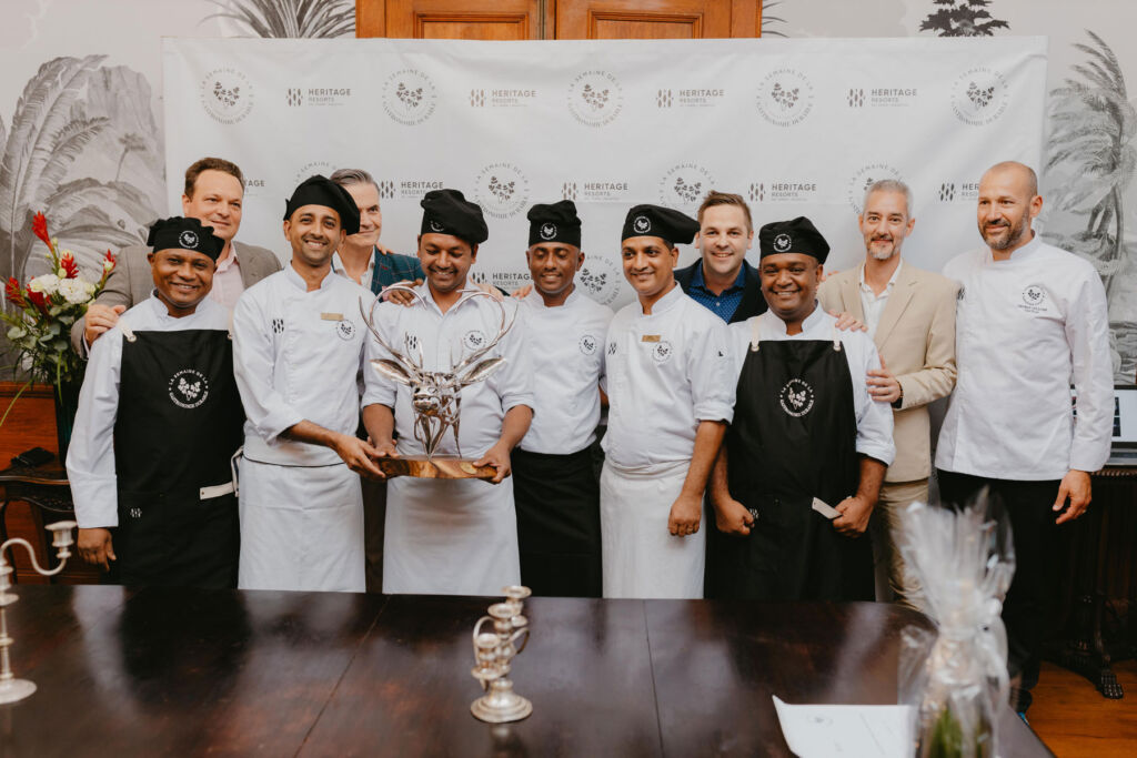 A group photograph of some of the participating chefs